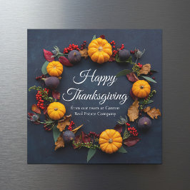 Magnetkort för Business Happy thanksgiving Pumpkin