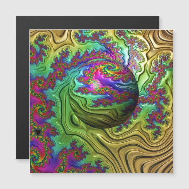 Magnetkort för Cosmic Cloudstorm (Fram/baksida)