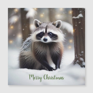 Magnetkort för cute Raccoon