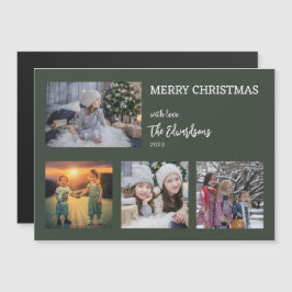 Magnetkort för fotokollage i god jul-familjen