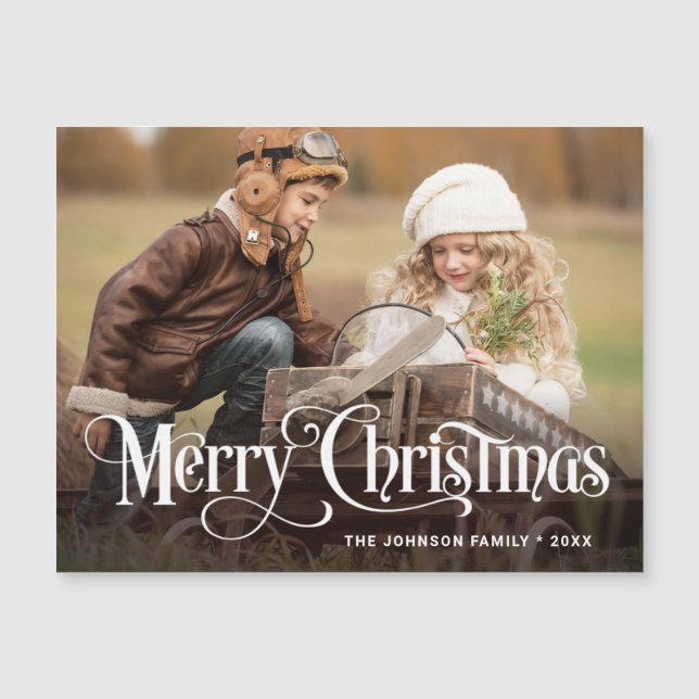 Magnetkort för god jul FOTO Helgdag (Framsida)