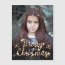Magnetkort för god jul Guld Gnistra-FOTO