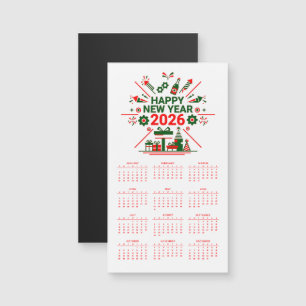 Magnetkort för Gott nytt år 2026-kalender