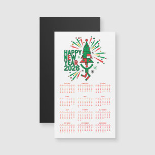 Magnetkort för Gott nytt år 2026-kalender