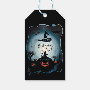 Magnetkort för halloween fest (Beat eller Trick) Presentetikett