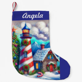 Magnetkort för julfyr liten julstrumpa