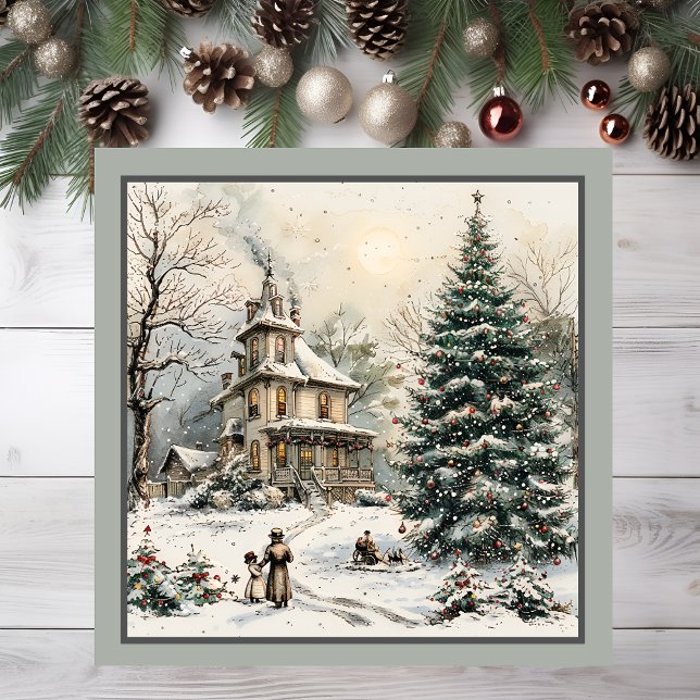 Magnetkort för julscen (Christmas scene.)