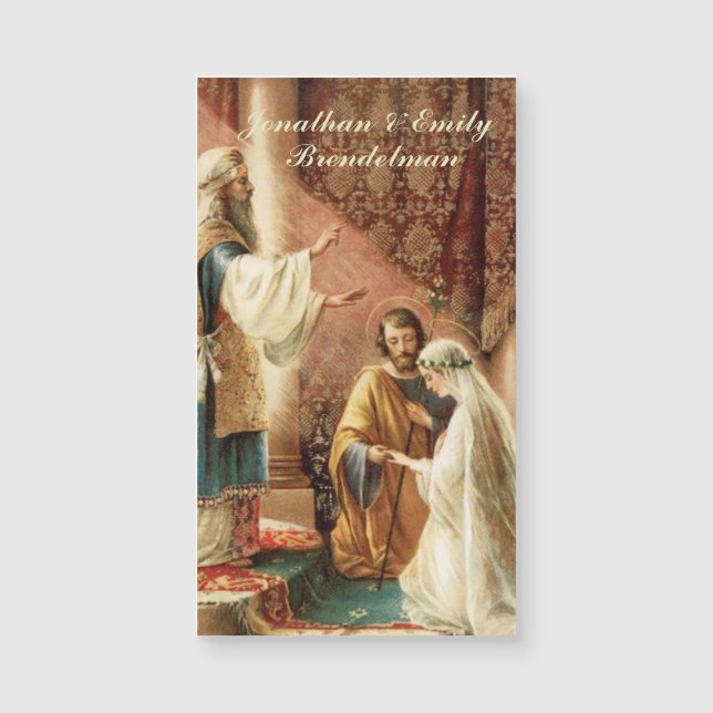 Magnetkort för katolska bröllop i grode Groom (Framsida)