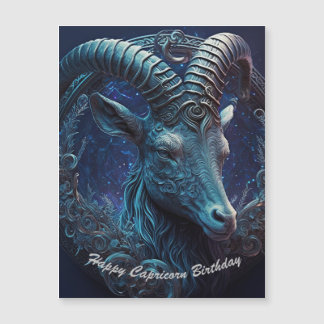Magnetkort för lycklig Capricorn Birthday (alterna