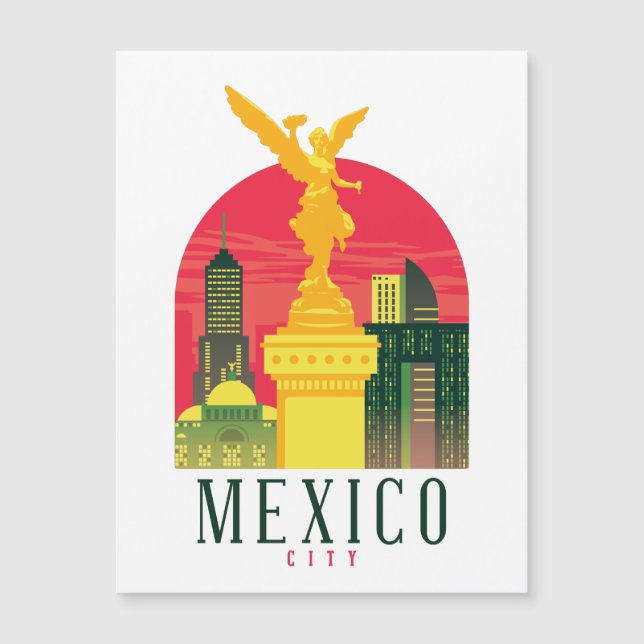 Magnetkort för Mexico City Vintage (Framsida)
