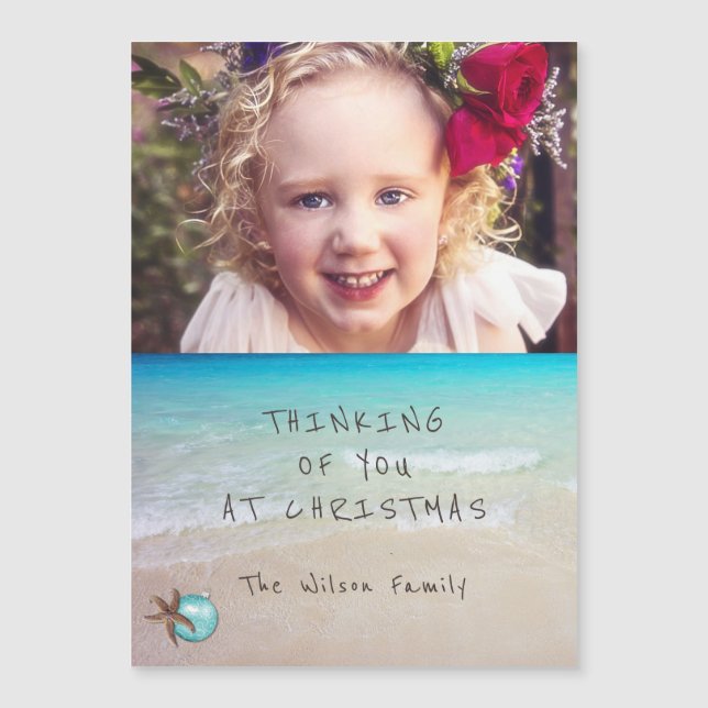 Magnetkort för persikojulfoto (Framsida)