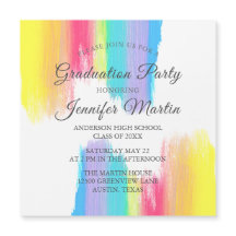 Magnetkort för regnbågsinbjudning till Studentfest