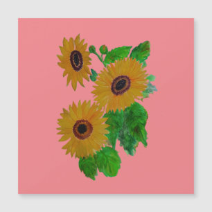 Magnetkort för solblommor
