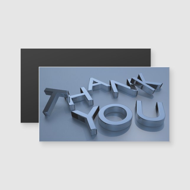 Magnetkort för tack (Fram/baksida)