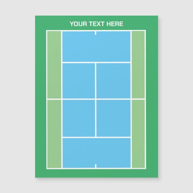 Magnetkort för teckning vid tennis-domstolen (Framsida)