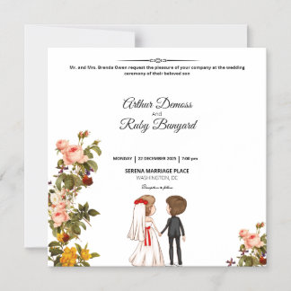 Magnetkort för tunn bröllopsinbjudan magnetisk inbjudningskort