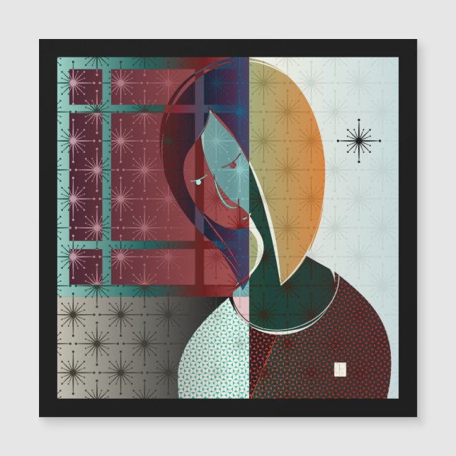 Magnetkort för Woman Daydröm (Framsida)