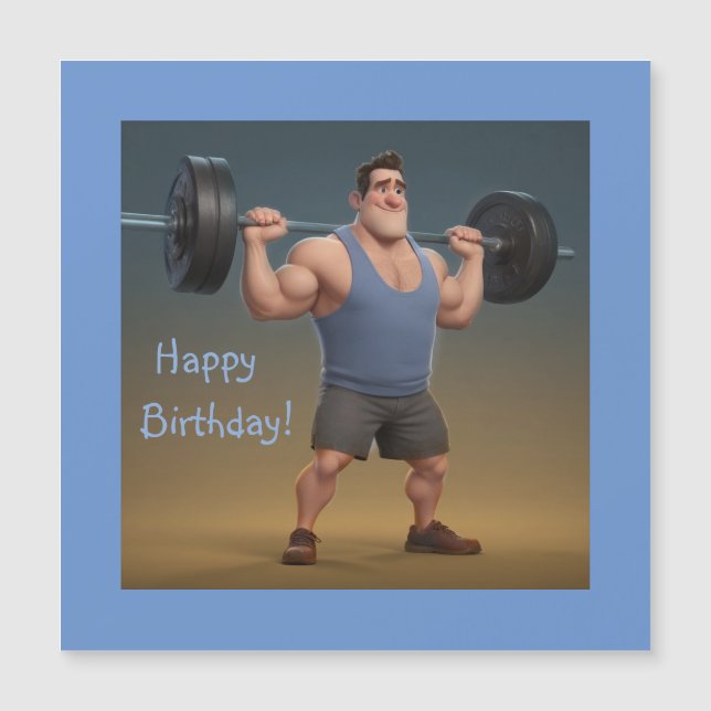 Magnetkort för Workout Man (Framsida)