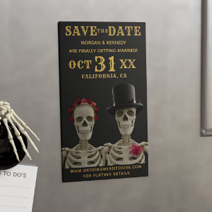 Magnetkort Halloween Bröllop spara datum Magnetiska Visitkort