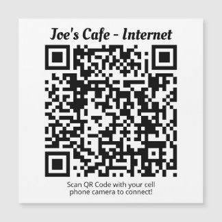 Magnetkort/kylskåp med QR-kod