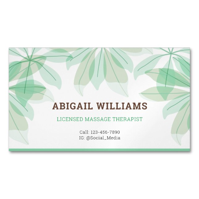 Magnetkort: Massabehandlingstjänst Magnetiska Visitkort (Framsida)