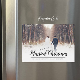 Magnetkort med gift julfotopapport