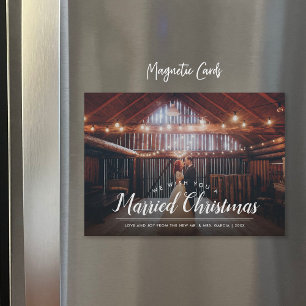 Magnetkort med gift julfotopapport