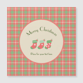 Magnetkort med rött julbas