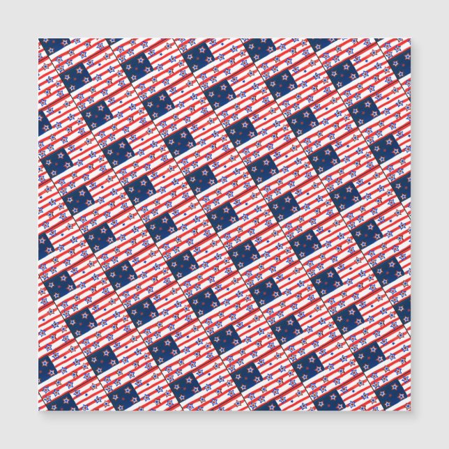 Magnetkort USA flagga (Framsida)