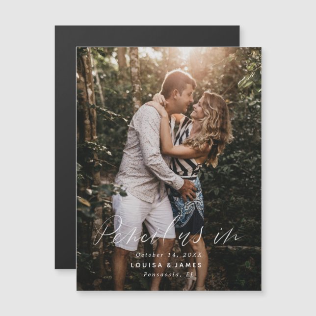 Magnetpenna i Spara datumfotokortet (Fram/baksida)