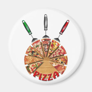 MagnetPizza på skärbrädan Magnet