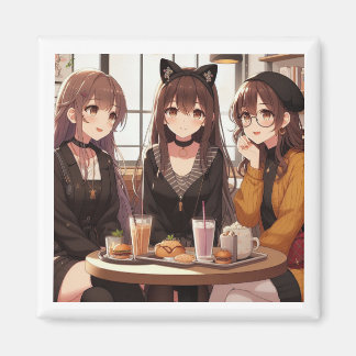 Magnets ANIME Girls Cafe Bonding Magnet