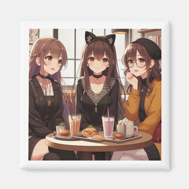 Magnets ANIME Girls Cafe Bonding Magnet (Framsidan)