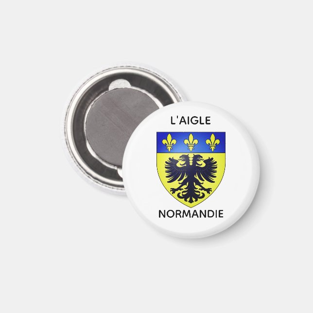 Magnets - Blason de L'Aigle - Normandie Magnet (Front/Back)