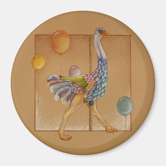 Magnets - Carousel Ostrich Magnet (Framsidan)