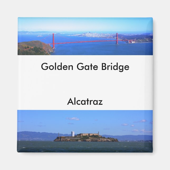 Magnets - Golden Grind Bridge och Alcatraz Magnet (Framsidan)