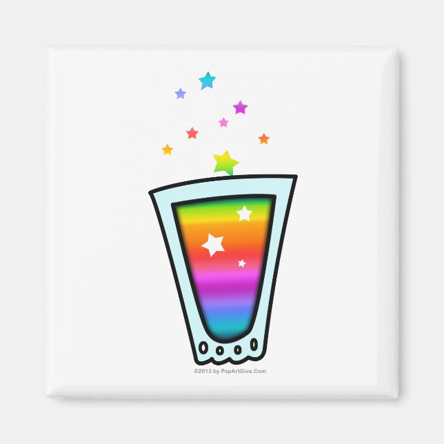 MAGNETS - RAINBOW SHOT GLAS MAGNET (Framsidan)