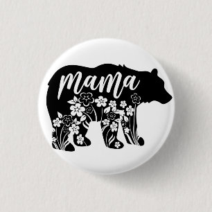 Magnettangenten mamma Bear Flowers T-Shirt Dekorat Knapp