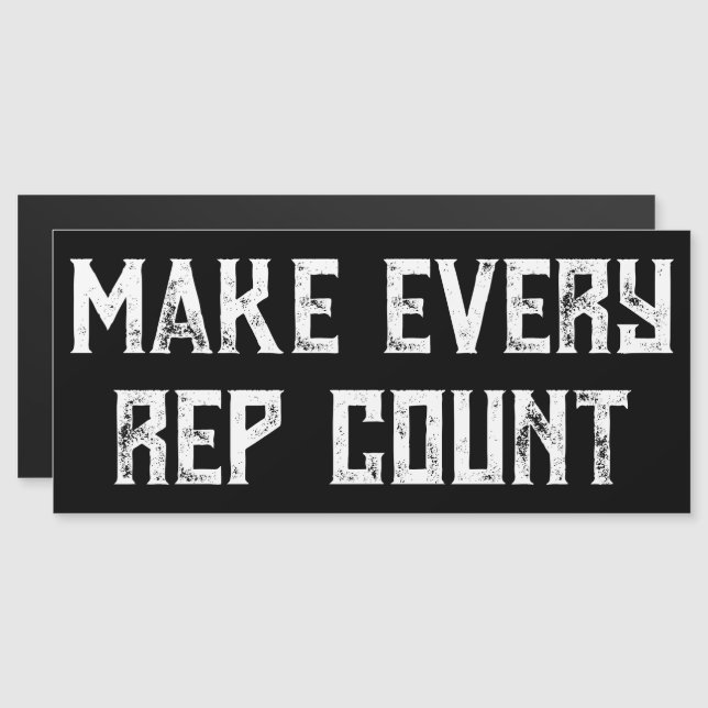 Magnettecken för Gym Motivation Anpassningsbar Pow (Fram/baksida)