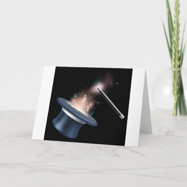 Magnettophat och magiskt trollspö kort (Framsida)