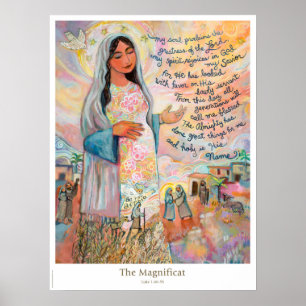 Magnificat (Canticle of Mary) katolsk Poster