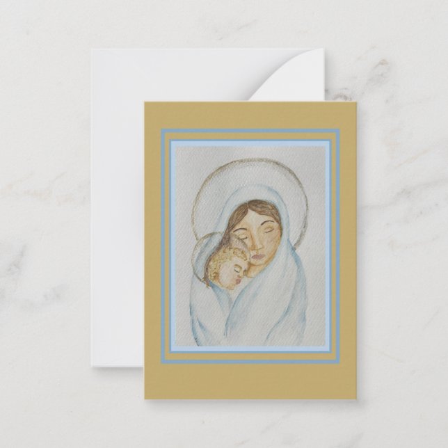 Magnificat Holy Card – Mary’s Mantle Collection  Anteckningskort (Framsida)