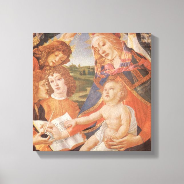 Magnificat Madonna av Sandro Botticelli Canvastryck (Framsida)