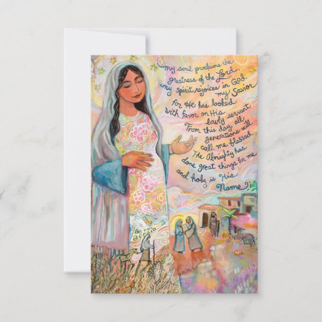 Magnificat Prayer Card, Mary Canticle (Framsida)