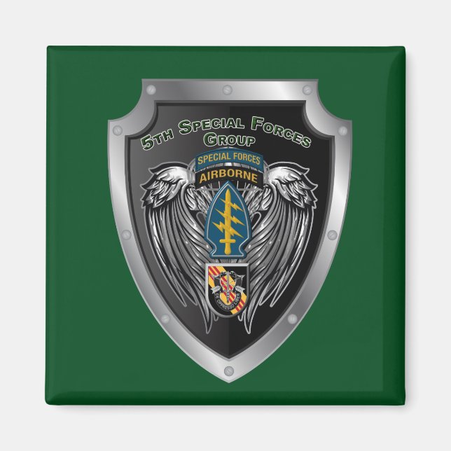 Magnificent 5th Special Forces Group (Luftburen) Magnet (Framsidan)