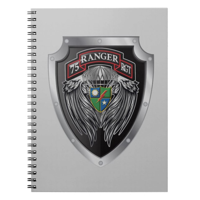 Magnificent 75:e Skogsvaktare Regimental Rulla Anteckningsbok (Framsidan)