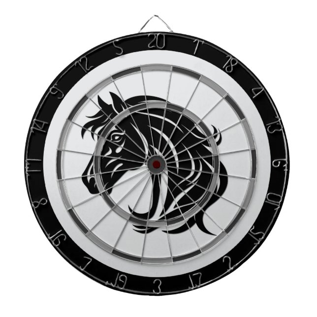 Magnificent Black Horse Head Regulation Board    Darttavla (Framsidan)