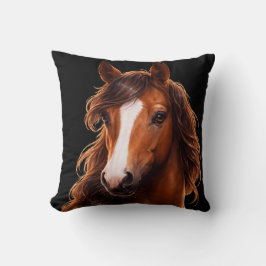 Magnificent, Brown horse with white blaze Kudde