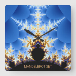 Magnificent Mandelbrot Fractal Fyrkantig Klocka