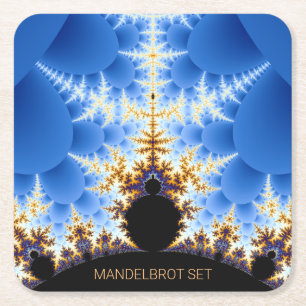 Magnificent Mandelbrot Fractal Underlägg Papper Kvadrat